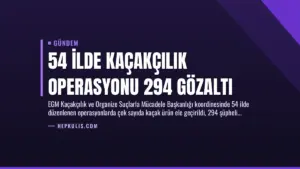 54 İlde Kaçakçılık Operasyonu 294 Gözaltı