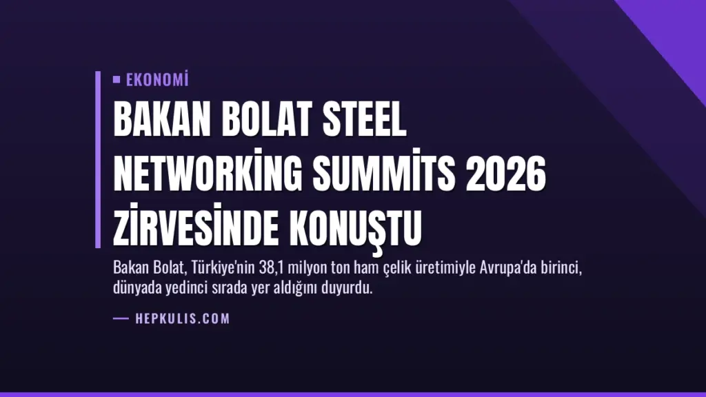 Bakan Bolat Steel Networking Summits 2026 Zirvesinde Konuştu