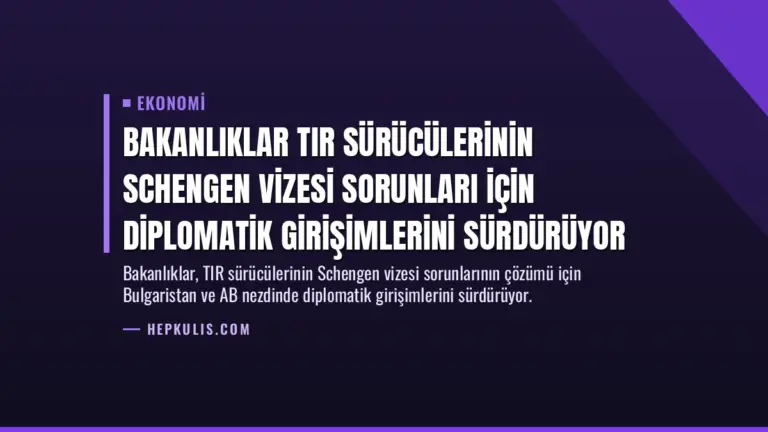 Bakanlıklar TIR Sürücülerinin Schengen Vizesi Sorunları İçin Diplomatik Girişimlerini Sürdürüyor