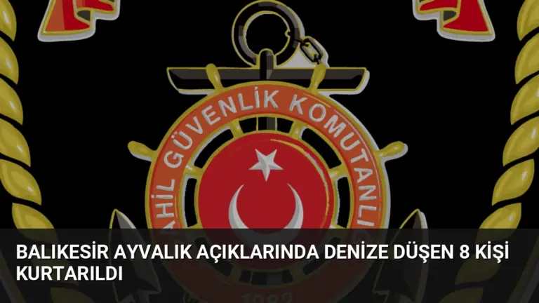 Balıkesir Ayvalık Açıklarında Denize Düşen 8 Kişi Kurtarıldı