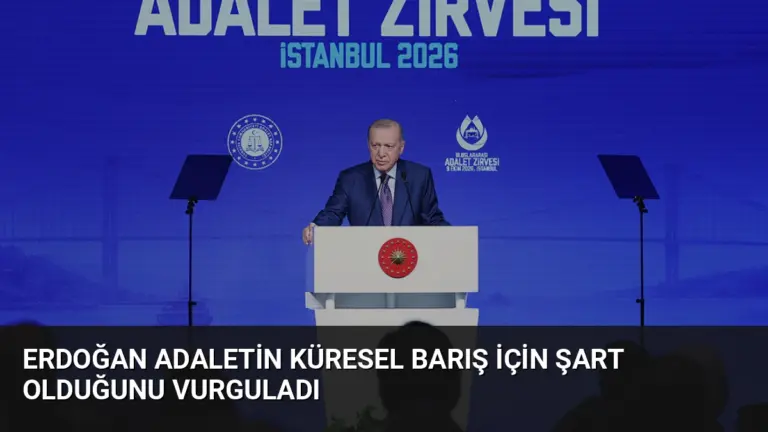 Erdoğan Adaletin Küresel Barış İçin Şart Olduğunu Vurguladı