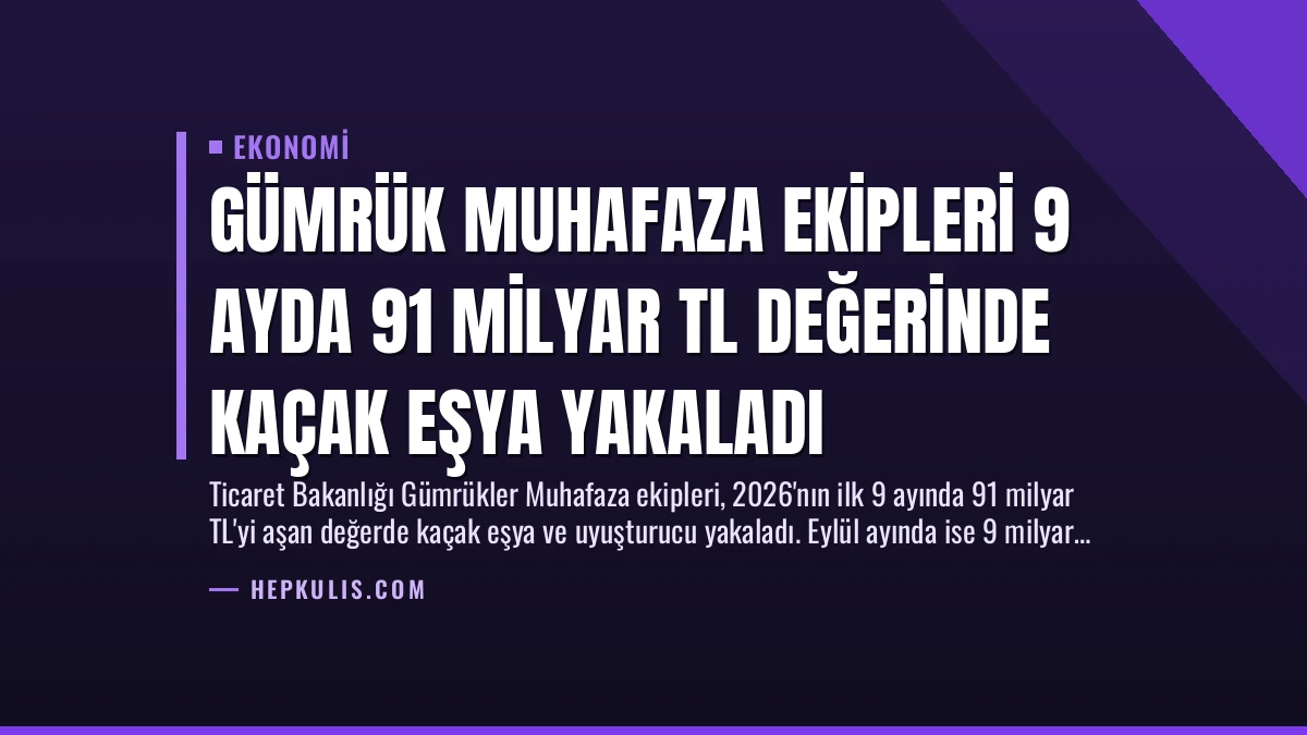 Gümrük Muhafaza Ekipleri 9 Ayda 91 Milyar TL Değerinde Kaçak Eşya Yakaladı