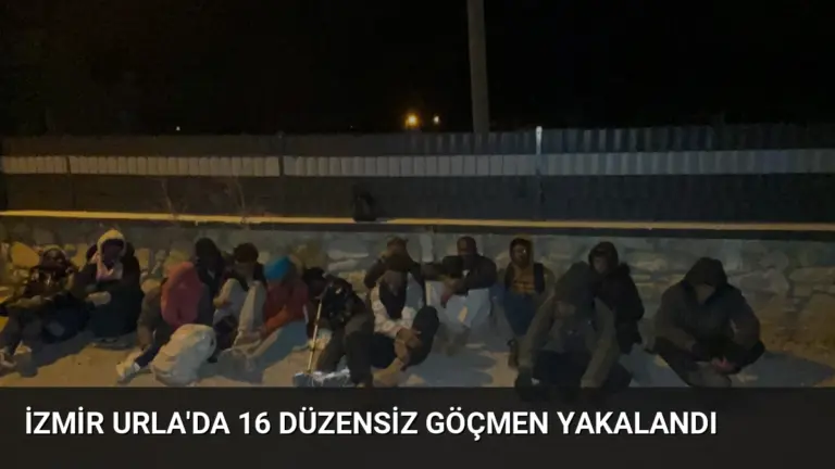 İzmir Urla'da 16 Düzensiz Göçmen Yakalandı