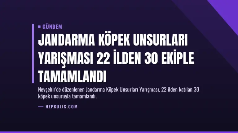 Jandarma Köpek Unsurları Yarışması 22 İlden 30 Ekiple Tamamlandı