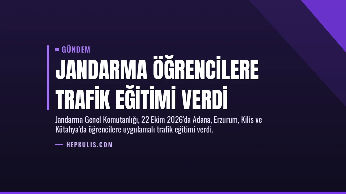 Jandarma Öğrencilere Trafik Eğitimi Verdi