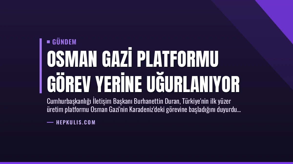 Osman Gazi Platformu Görev Yerine Uğurlanıyor