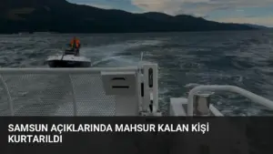 Samsun Açıklarında Mahsur Kalan Kişi Kurtarıldı