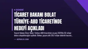 Ticaret Bakanı Bolat Türkiye-ABD Ticaretinde Hedefi Açıkladı