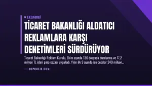 Ticaret Bakanlığı Aldatıcı Reklamlara Karşı Denetimleri Sürdürüyor