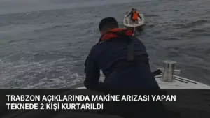 Trabzon Açıklarında Makine Arızası Yapan Teknede 2 Kişi Kurtarıldı