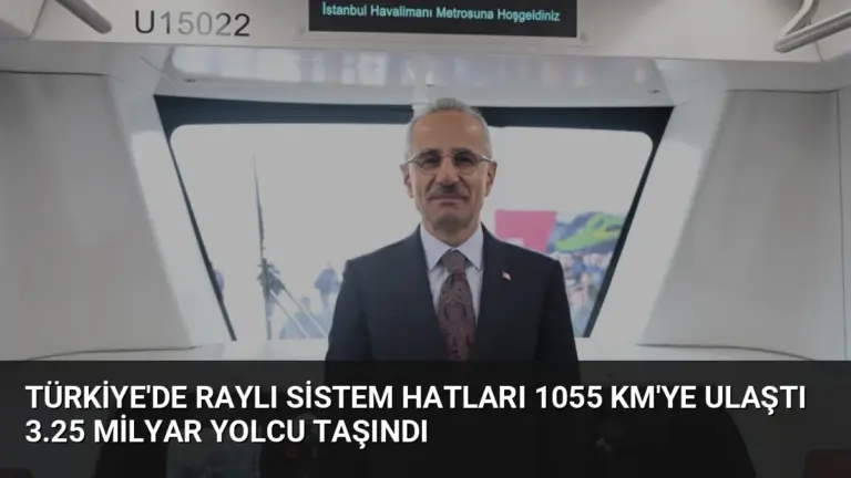 Türkiye’de Raylı Sistem Hatları 1055 Km’ye Ulaştı 3.25 Milyar Yolcu Taşındı