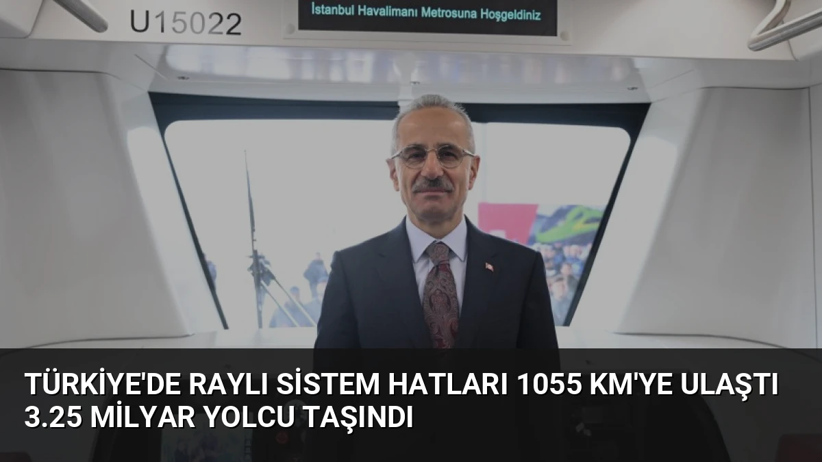 Türkiye’de Raylı Sistem Hatları 1055 Km’ye Ulaştı 3.25 Milyar Yolcu Taşındı